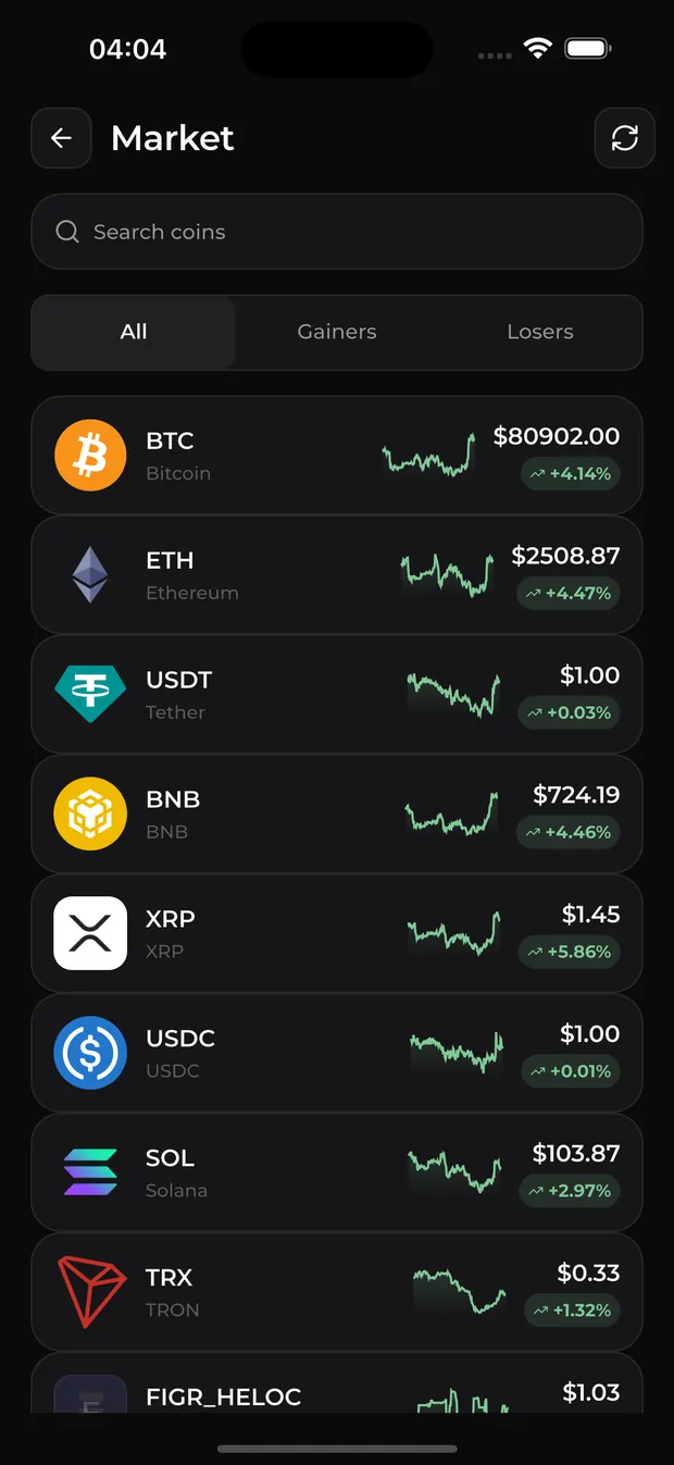 Zeus Wallet — Live markets